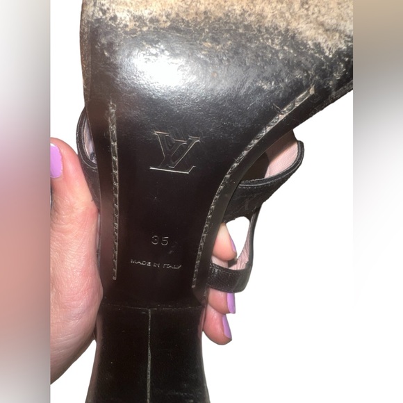 Louis Vuitton Monogram Satin Sandal Heels w/COA - Picture 11 of 11